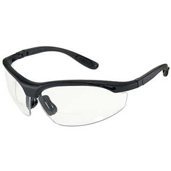 Radians CH1 Cheaters Bifocal Safety Glasses W/Clear Lens & Carry Case