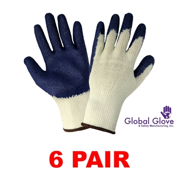 Global Glove S966 - String Knit Rubber Dipped Gloves